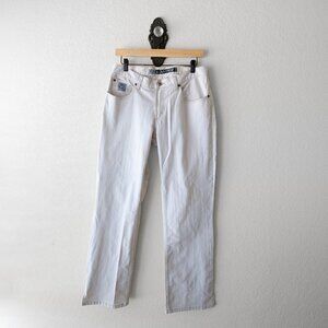 Cruel Girl Low Rise Slim Fit Jeans Size 11 | White Straight Leg Western Denim